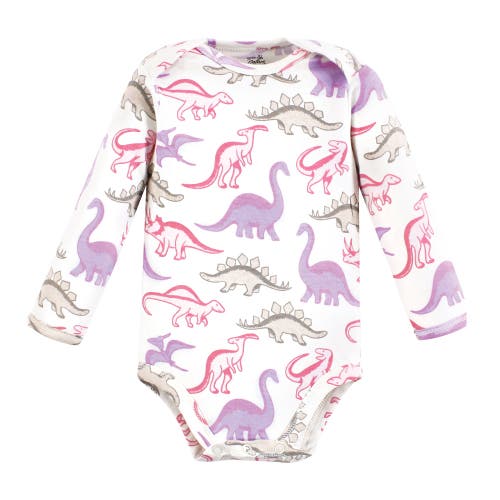 Touched By Nature Little Soft Organic Cotton Long-sleeve One-piece Essentials In Pink
