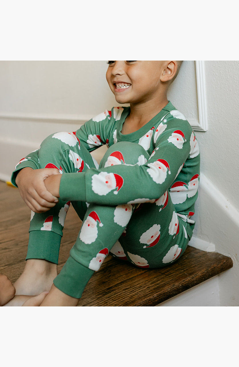 Little Paper Kids Santa Riley Lounge Wear Set, Alternate, color, Santa Print