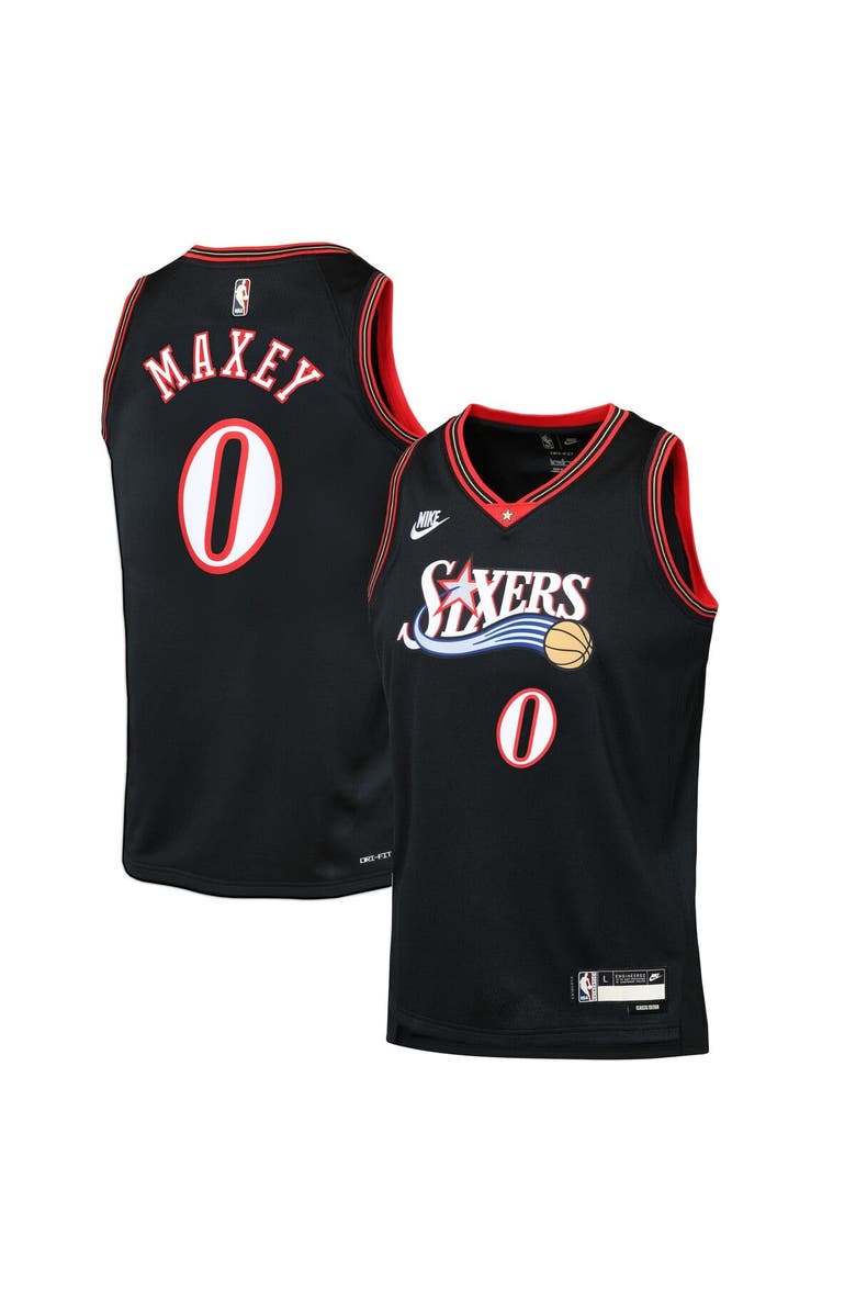 Nike Youth Nike Tyrese Maxey Black Philadelphia 76ers Swingman Jersey - Classic Edition, Main, color, Black