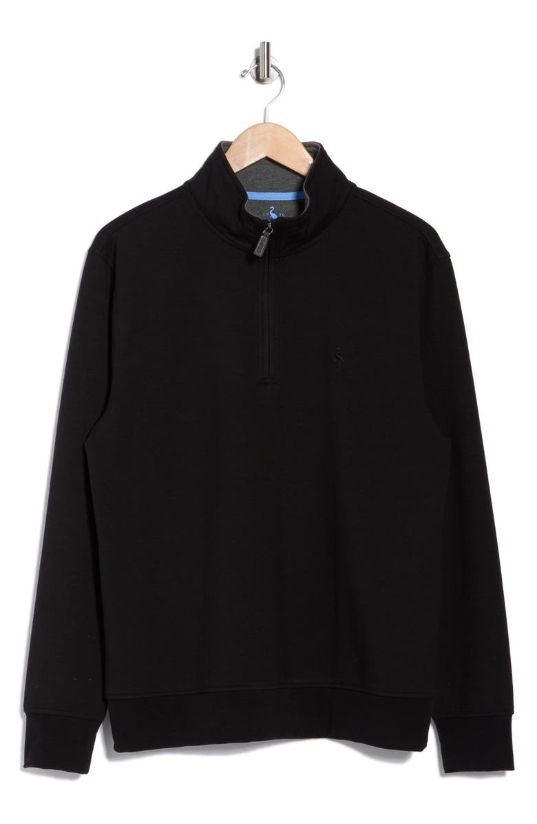 TailorByrd Fleece Quarter Zip Pullover, Alternate, color, Black