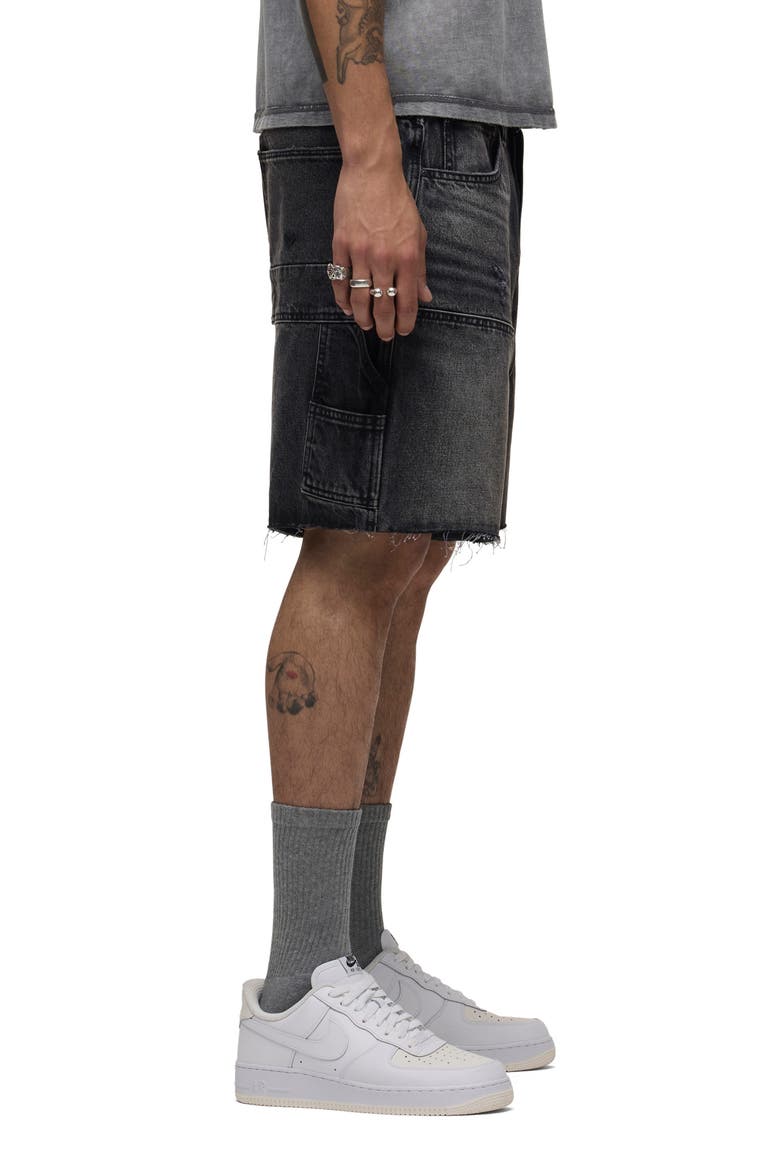 Cutoff Denim Carpenter Shorts, Alternate, color, GLENDALE