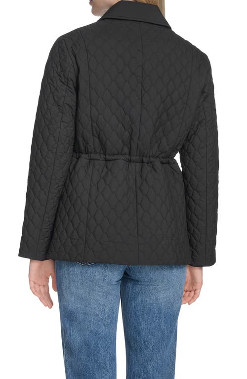 Cole Haan Honeycomb Quilted Jacket In Black