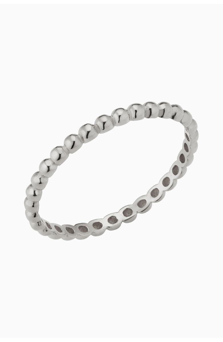 Oradina 14K Gold Have a Ball Stack Ring, Main, color, White Gold