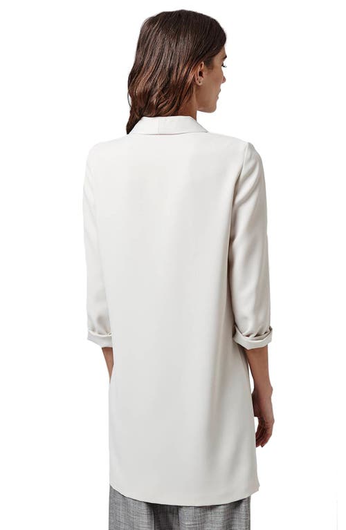 Topshop Slouchy Longline Blazer In White