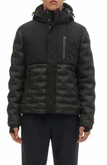 Noize Dawson Mixed Media Hooded Puffer Jacket