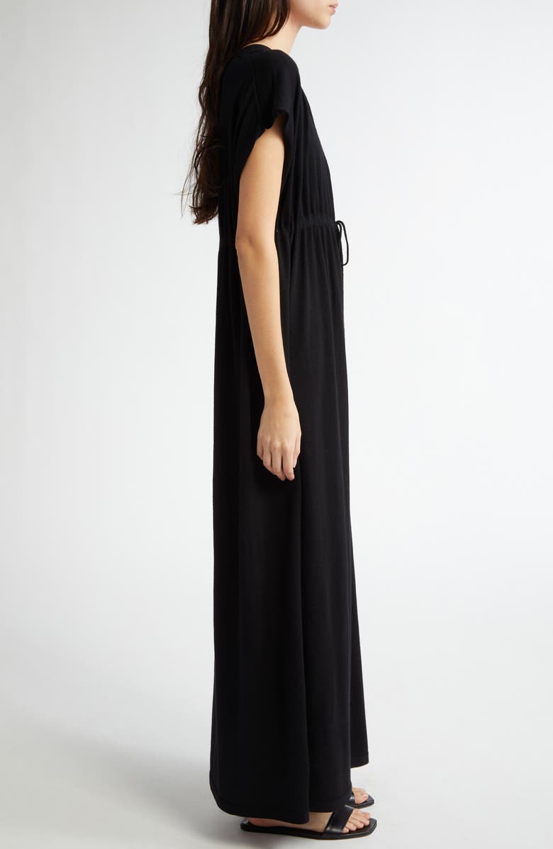 Johnstons of Elgin Open Knit Superfine Merino Wool Polo Sweater, Alternate, color, Black