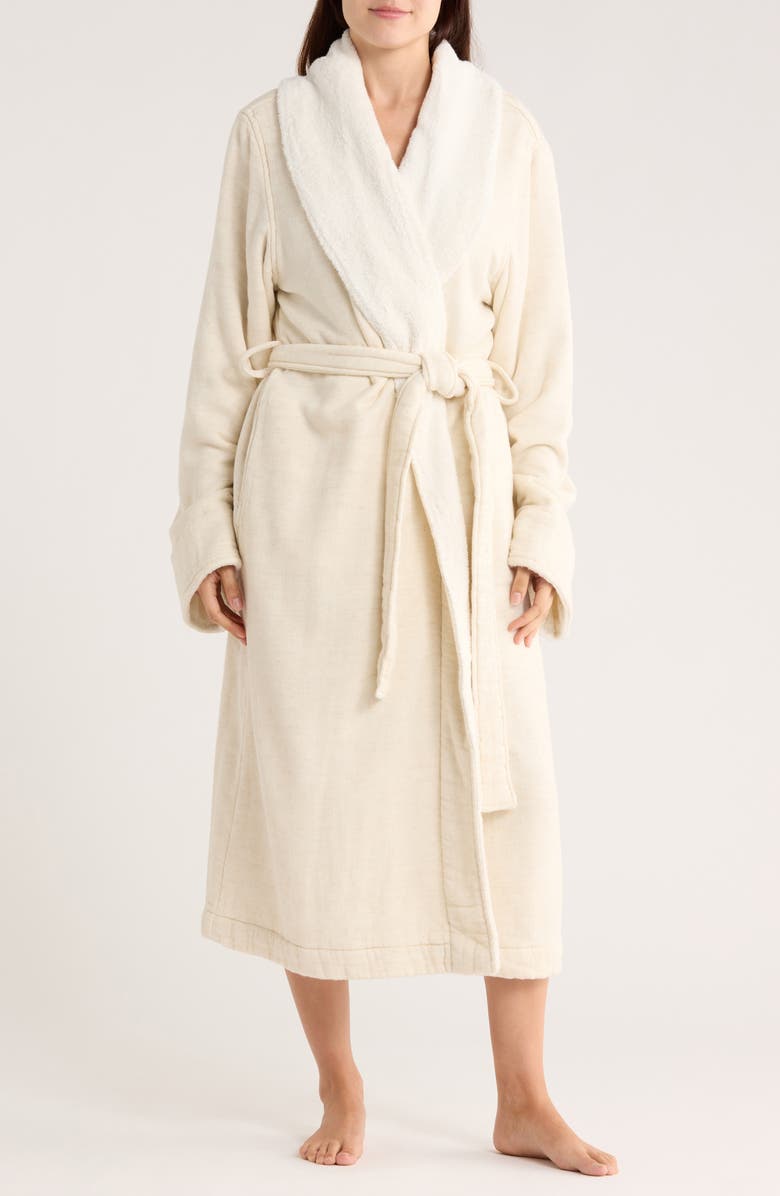 Parachute Organic Cotton & Linen Blend Terry Gauze Robe, Main, color, Natural With Cream