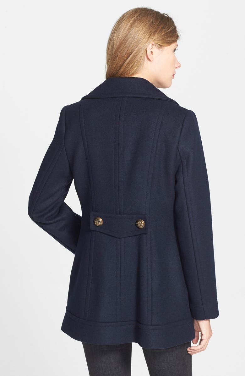 Pendleton Double Breasted Wool Blend Peacoat, Alternate, color, 