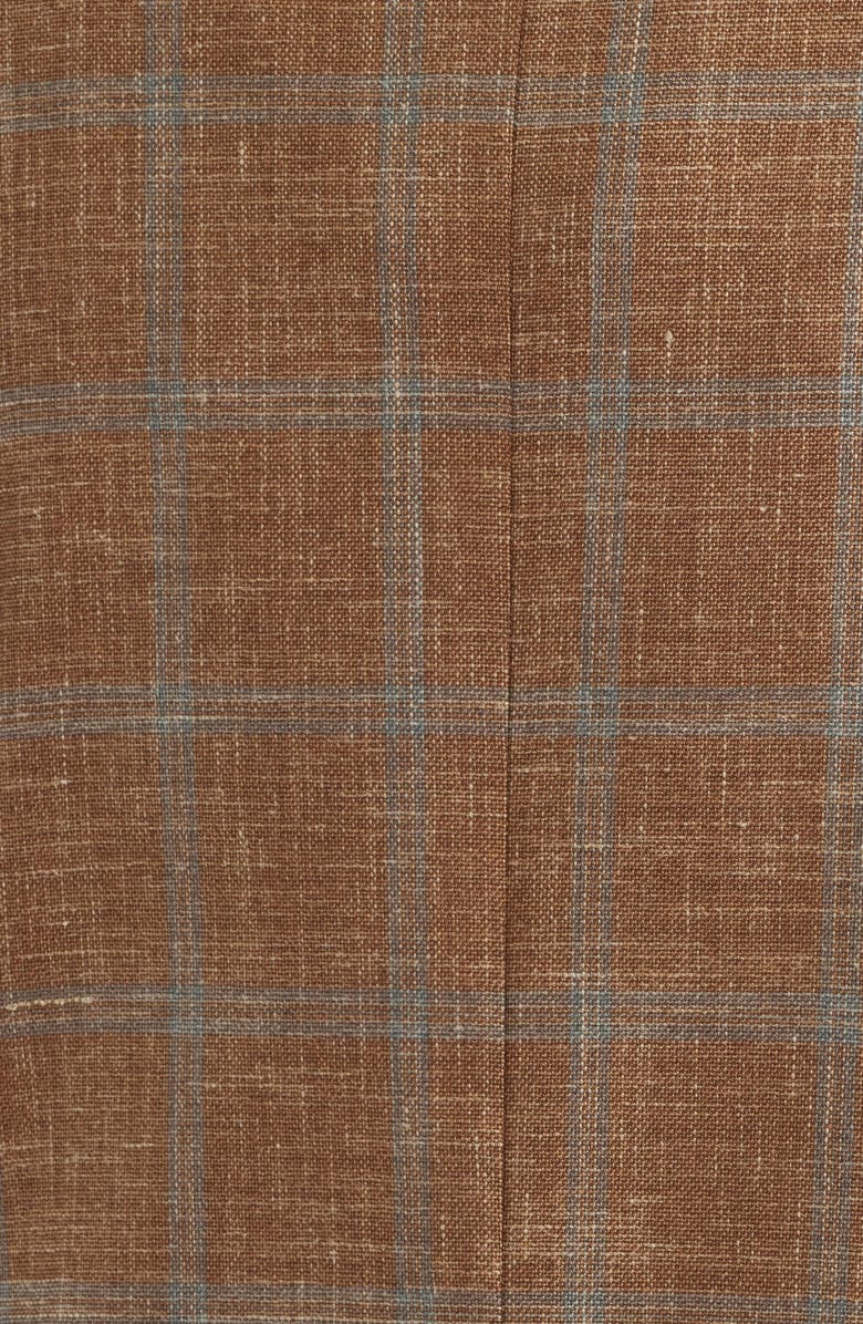 Jack Victor Hampton Tobacco Plaid Sport Coat, Alternate, color, Tobacco