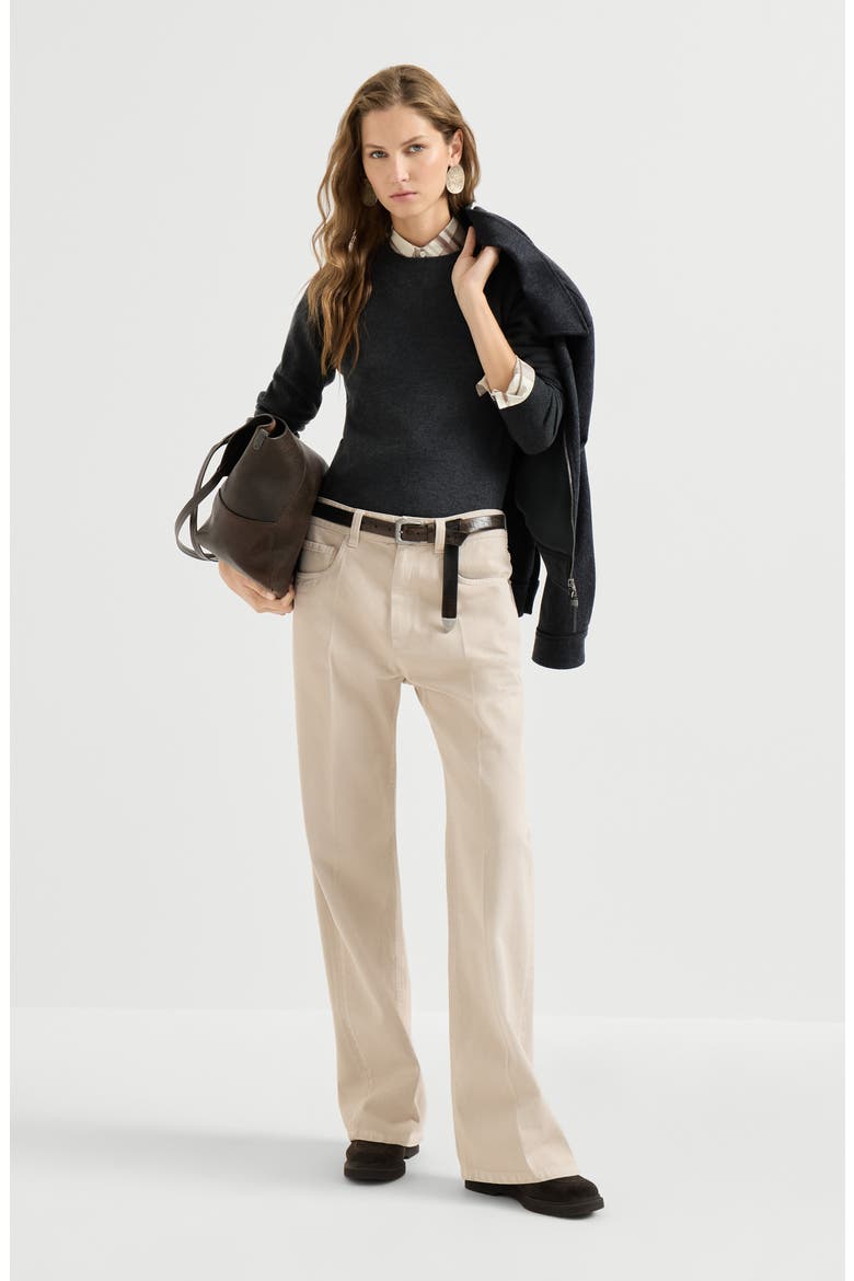 Cashmere sweater with monili, Alternate, color, Dark Grey