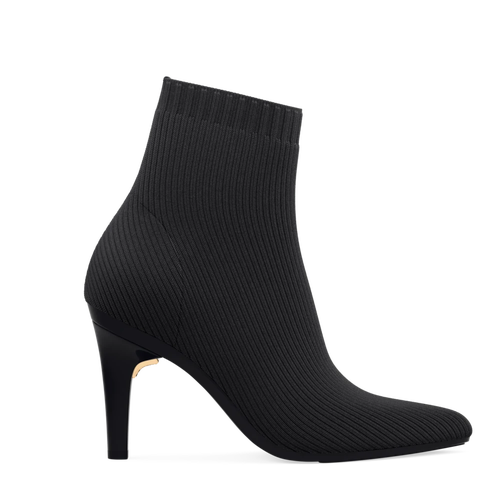 Pashion Footwear The Bootie 4" Stiletto Heel In Coal Knit