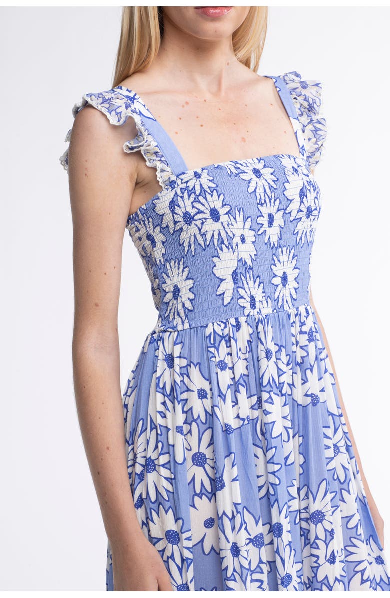 Sunday St. Tropez Carolina Daisy Cover-Up Maxi Dress, Alternate, color, 