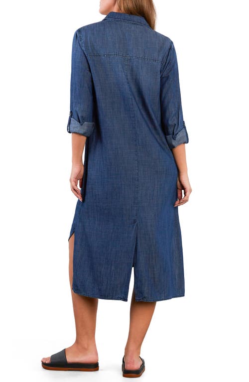 Wash Lab Denim Chill Out Shirtdress In Blue