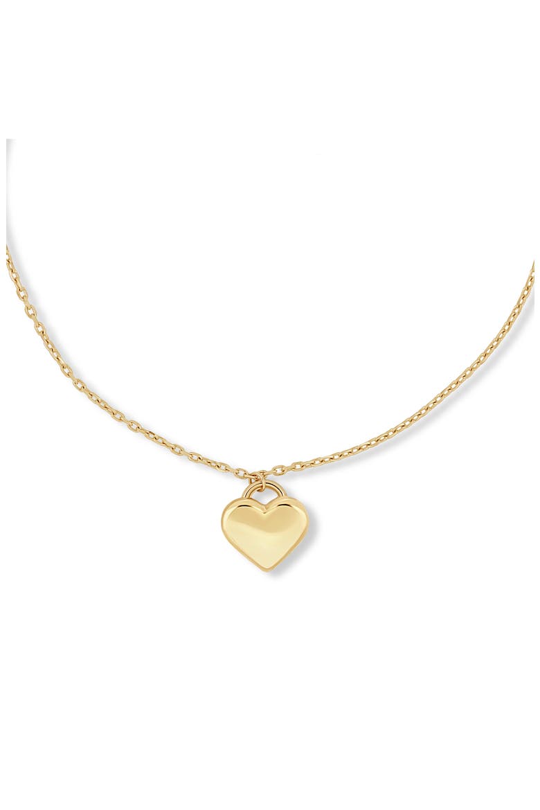 14K Yellow Gold Heart Charm Bracelet, Alternate, color, GOLD