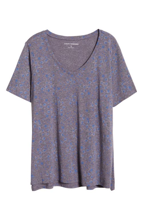 LUCKY BRAND LUCKY BRAND CLASSIC V-NECK COTTON BLEND T-SHIRT 