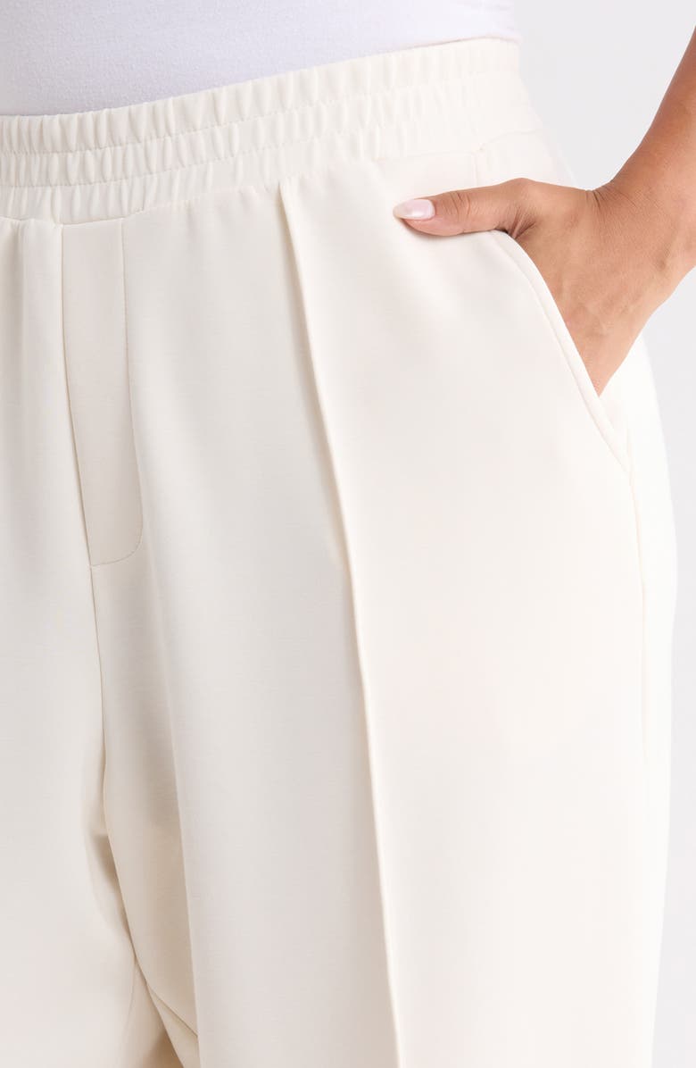 Bernardo Pintuck Wide Leg Pants, Alternate, color, Gardenia