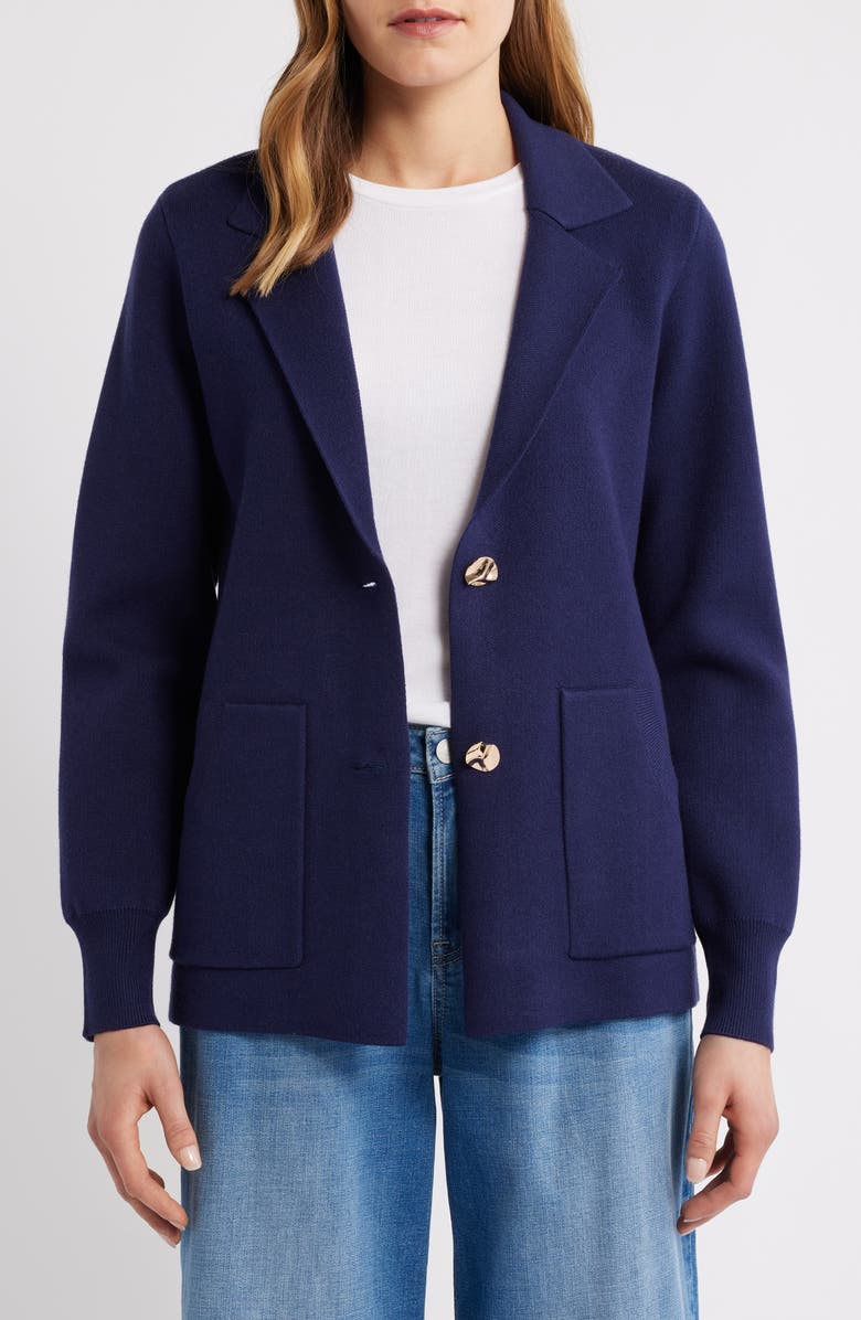 CITY BLUES Sweater Blazer, Main, color, Midnight