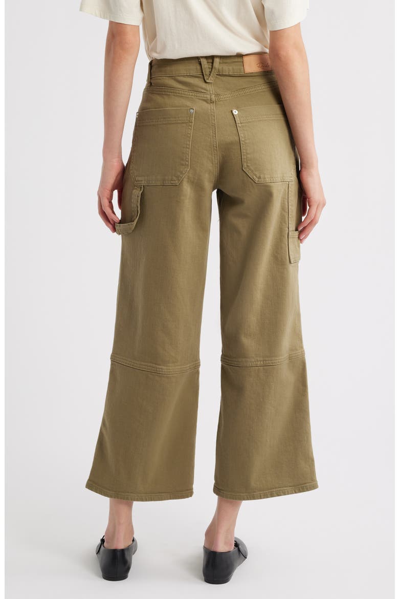 Silverado High Waist Ankle Wide Leg Carpenter Pants, Alternate, color, DARK OLIVE