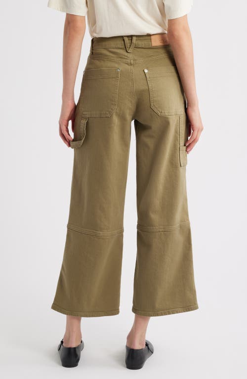 Rails Silverado High Waist Ankle Wide Leg Carpenter Pants In Green