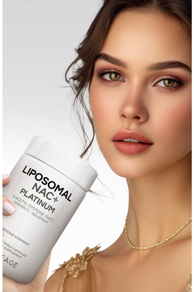 Liposomal NAC+ Platinum, N-Acetyl L-Cysteine, Vitamin C, Alpha Lipoic Acid, Selenium, Alternate, color, White
