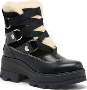 SOREL Joan FRWD Cozy Genuine Shearling Trim Waterproof Boot