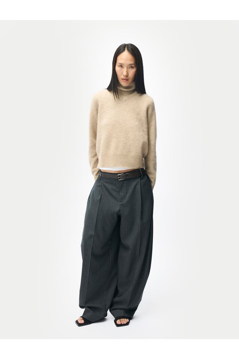 Dual-Collar Cashmere Sweater, Alternate, color, warm grey