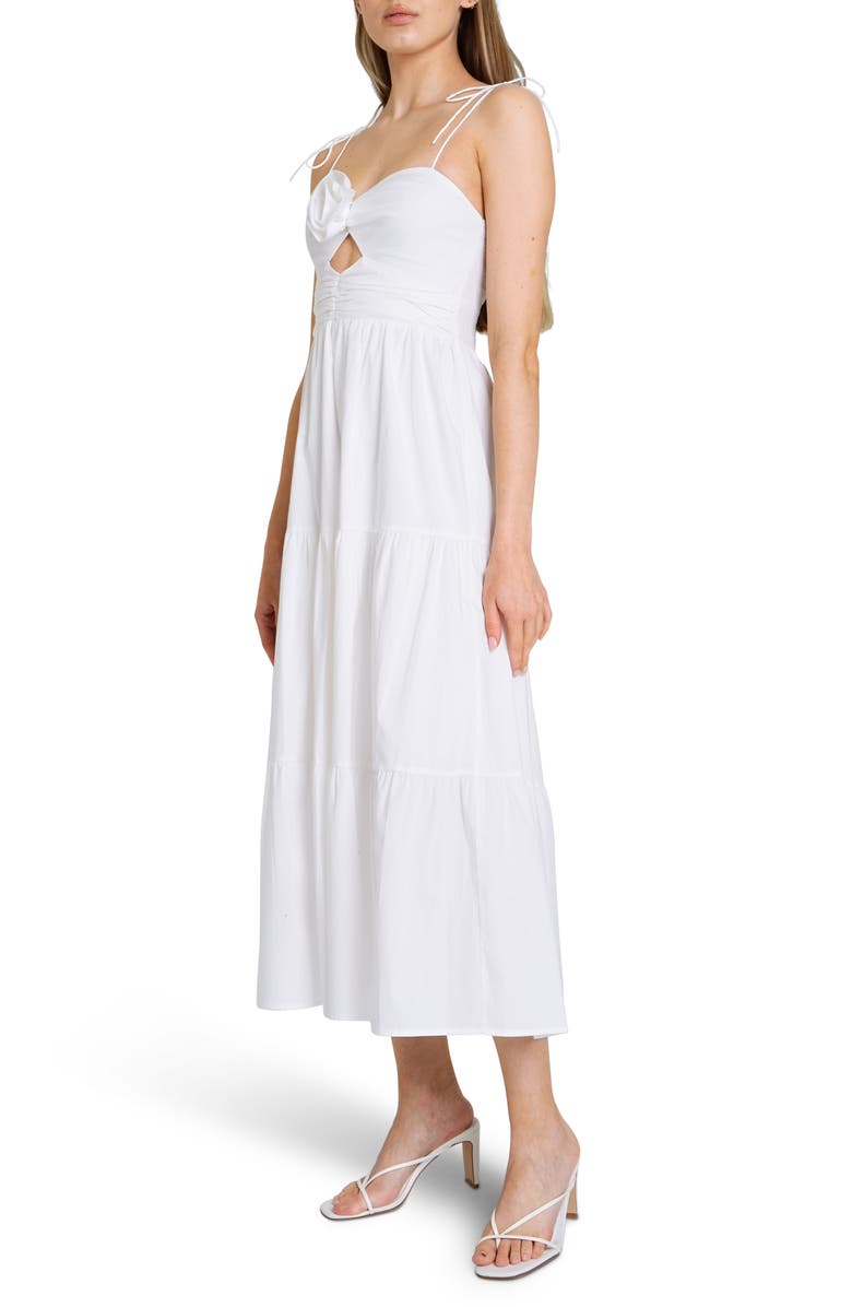 WAYF Victoria Tiered Ruffle Stretch Cotton Dress, Alternate, color,