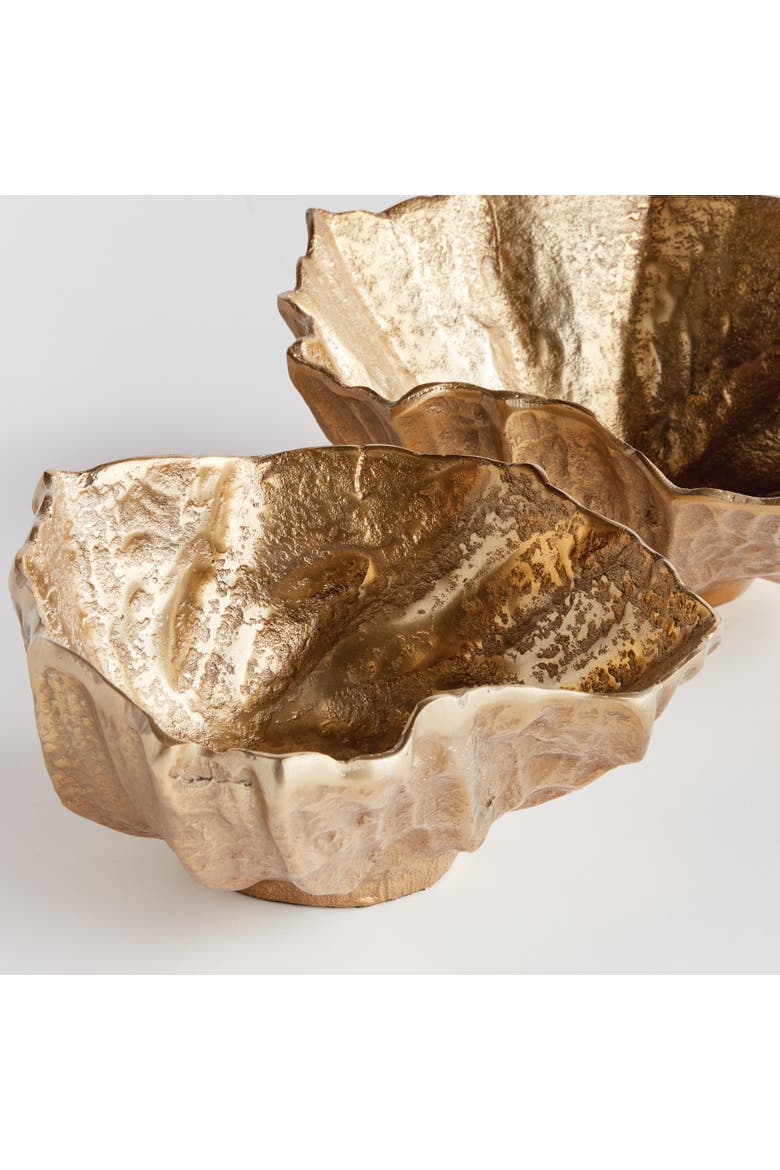 Ostra Decorative Bowls Set of 2, Alternate, color, Gold
