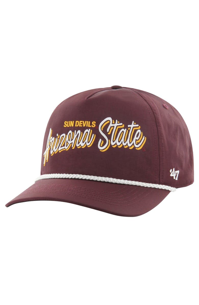 '47 Men's '47 Maroon Arizona State Sun Devils Fairway Hitch Adjustable Hat, Main, color, Maroon