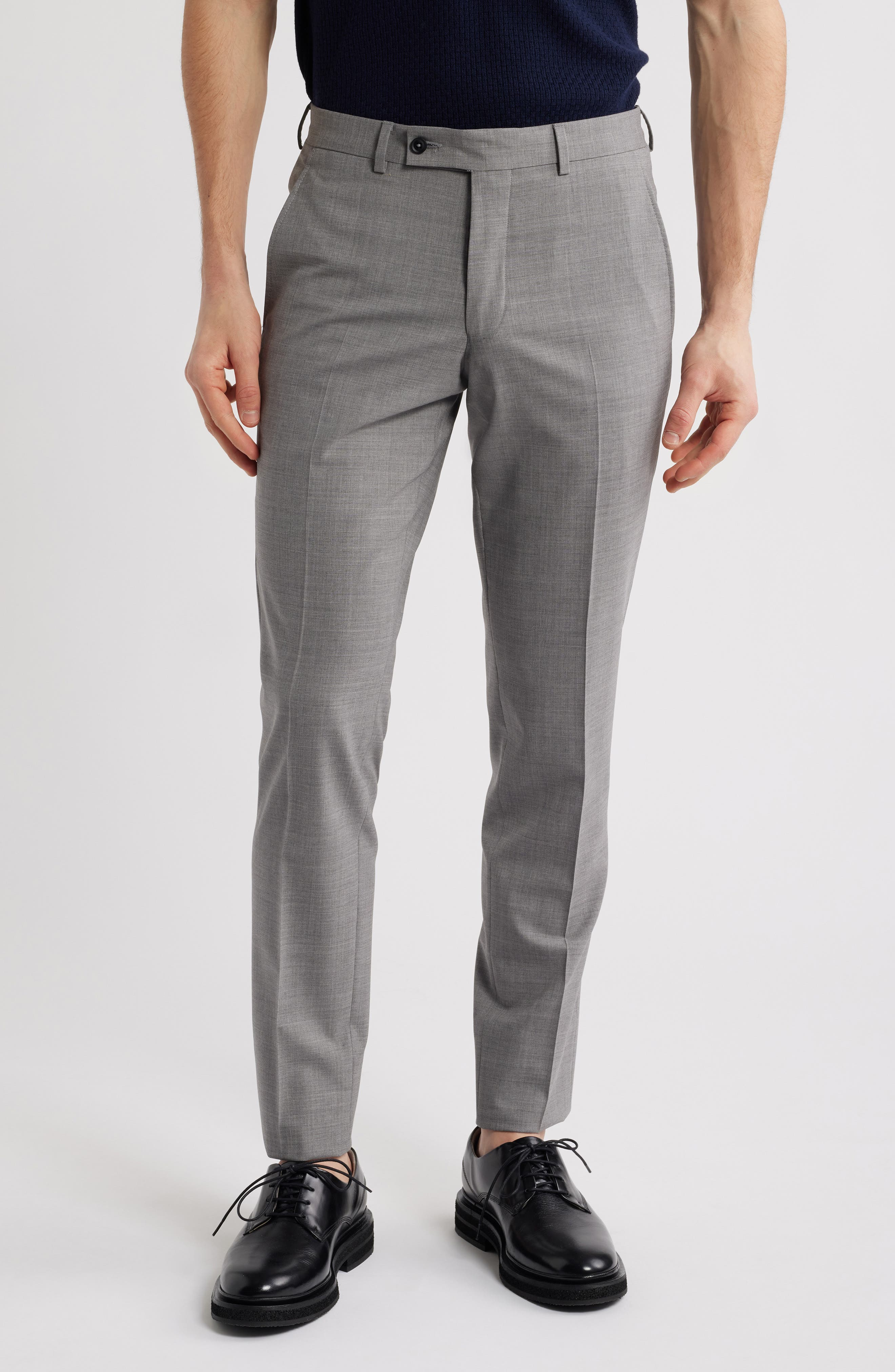 AllSaints Ross Solid Slim Fit Taper Leg Wool Pants