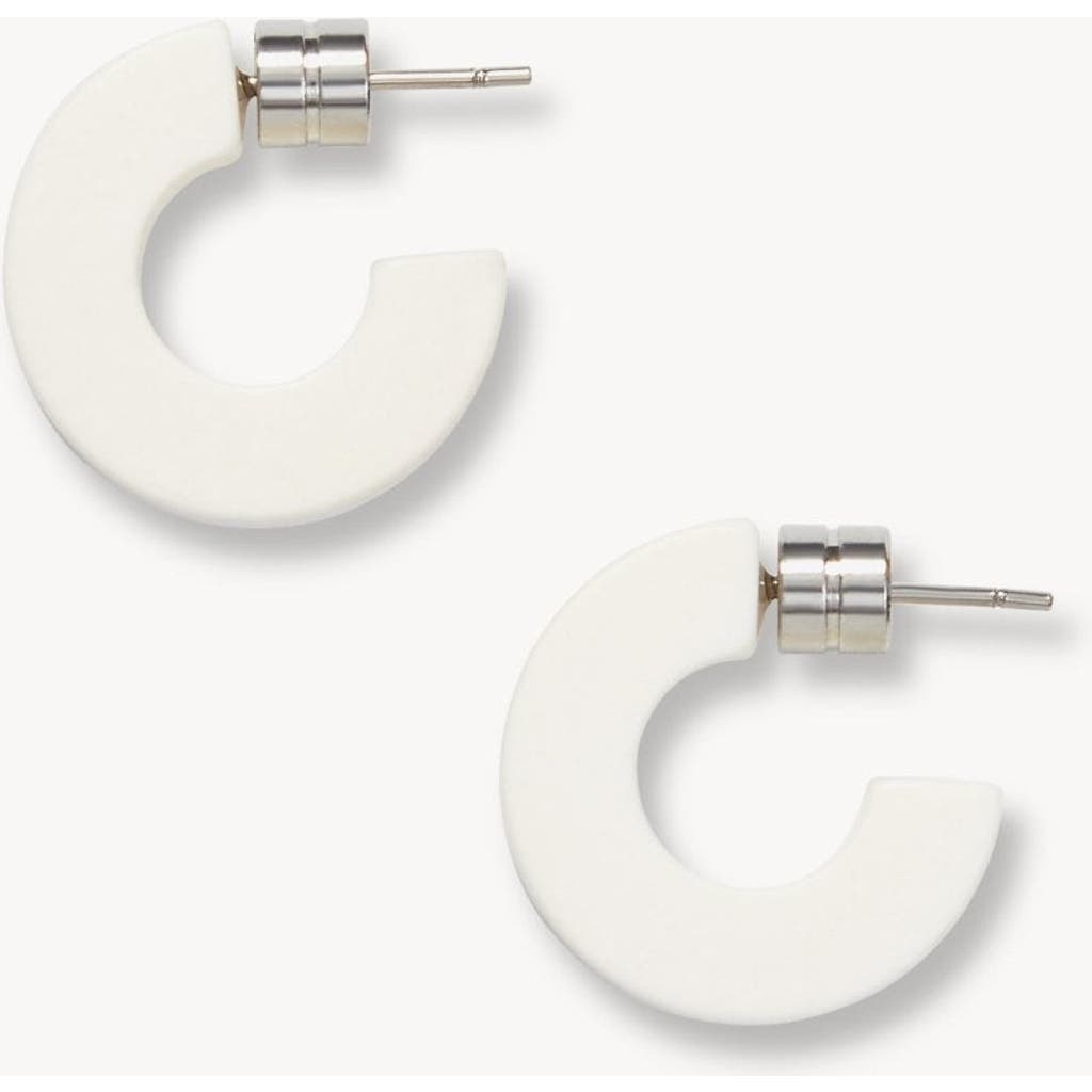 Machete Muse Hoops In White Matte