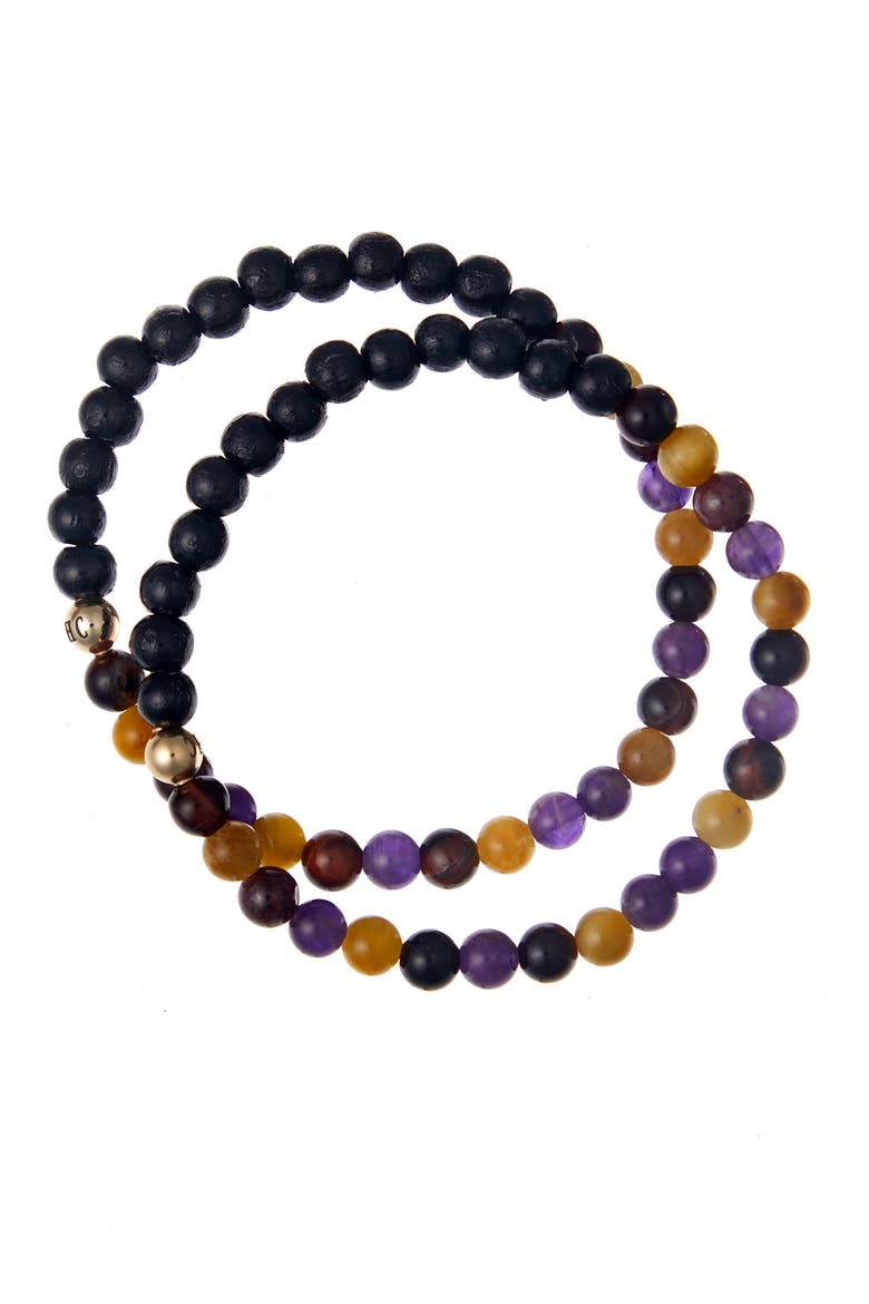 Men's N19 Anxiety-Free Set of 2 Healer's Bracelets, Alternate, color, BLACK