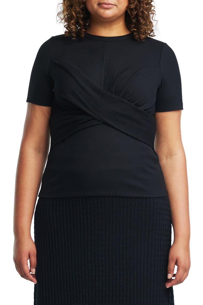 Iris Twist Rib Top, Main, color, BLACK
