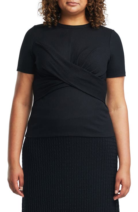 Iris Twist Rib Top (Plus)