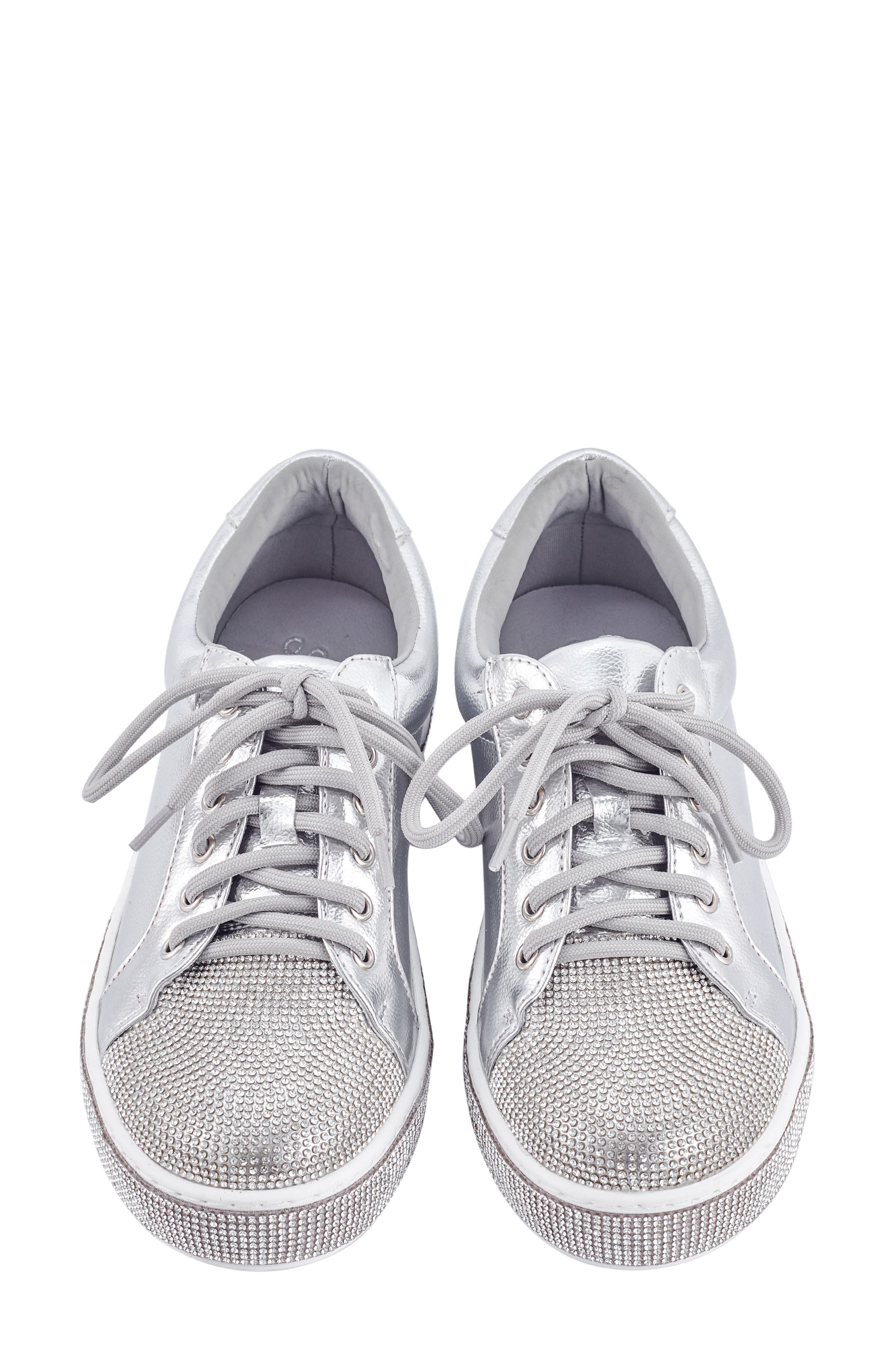 LADY COUTURE Legend Rhinestone Sneaker, Alternate, color, Silver