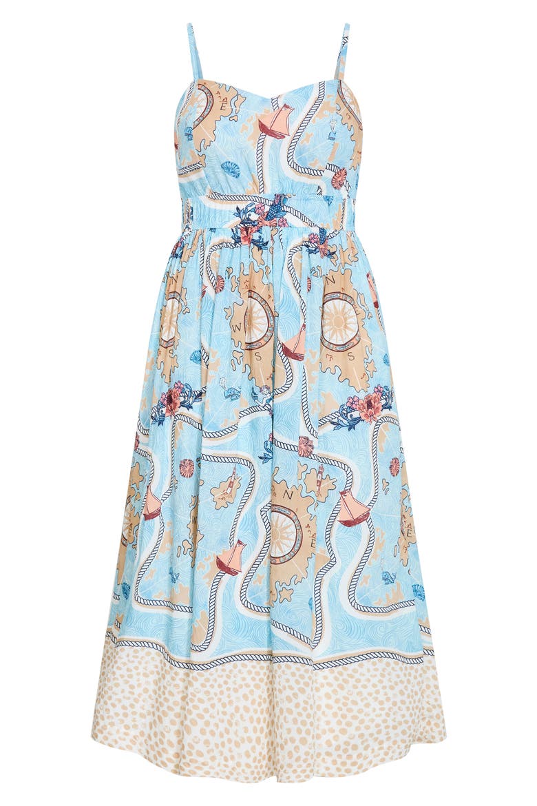 Voyage Print Maxi Dress, Alternate, color, VOYAGE BDR