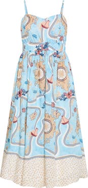 City Chic Voyage Print Maxi Dress