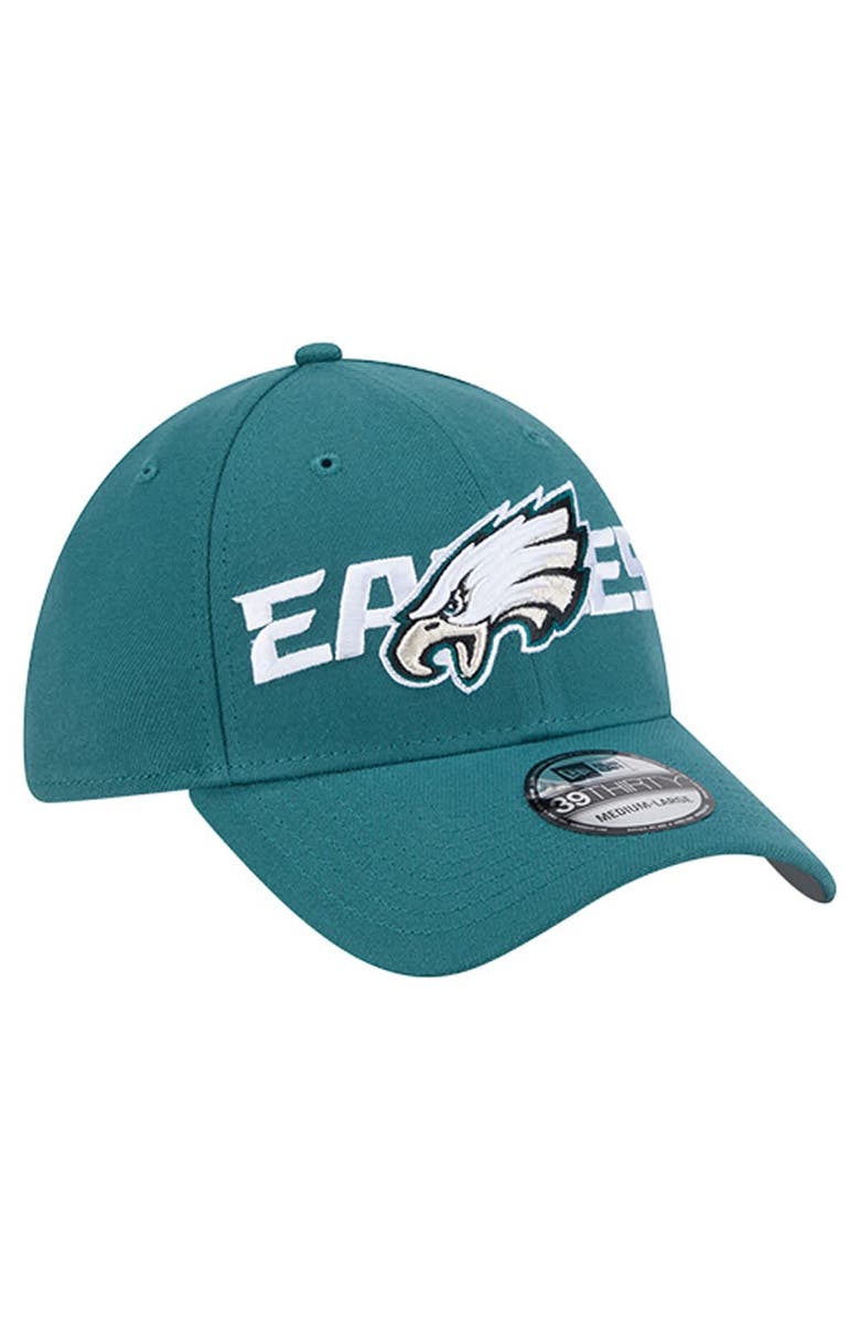 New Era Men's New Era Midnight Green Philadelphia Eagles Overlap Logo 39THIRTY Stretch Fit Hat, Alternate, color, Green