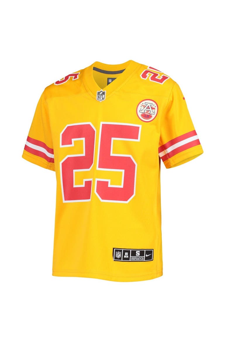 Youth Nike Clyde Edwards-Helaire Gold Kansas City Chiefs Inverted Team Game Jersey, Alternate, color, Gold