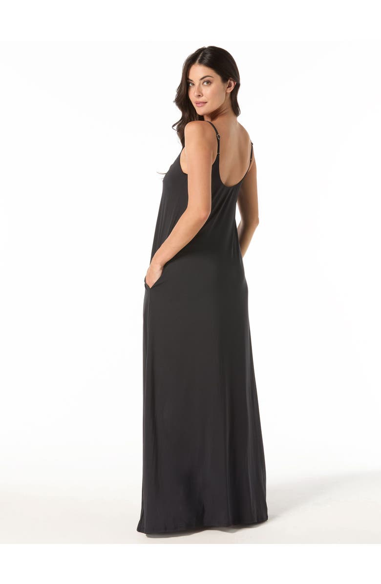 Carmen Marc Valvo A-Line Dress Coverup, Alternate, color, Black