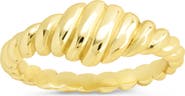 Sterling Forever Paula Ribbed Ring