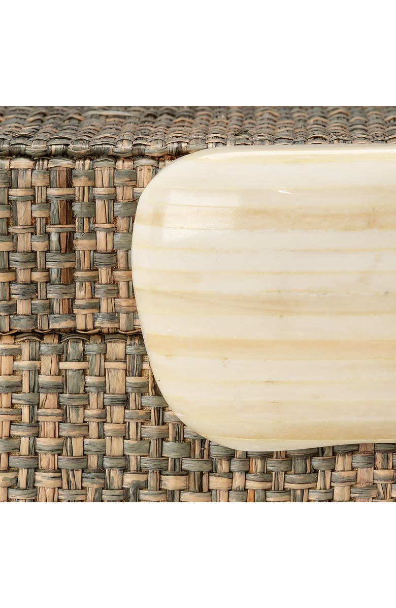 JAMIE YOUNG Eden Raffia Decorative Box, Alternate, color, Grey Steel