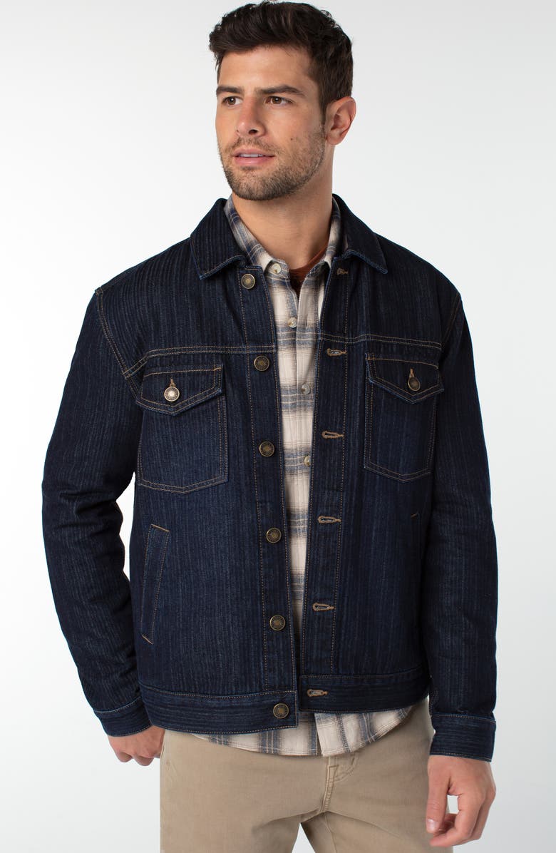 Liverpool Los Angeles Herringbone Denim Trucker Jacket, Alternate, color, 