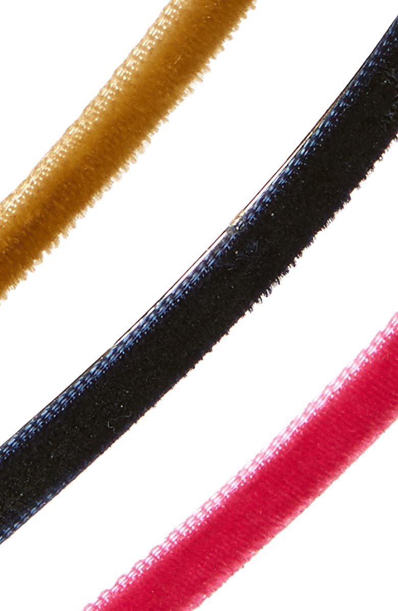 L. Erickson Pack of 3 Velvet Skinny Headbands, Alternate, color, 