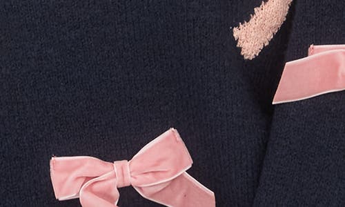 Blu Pepper Bow Embellished Sweater In Blue