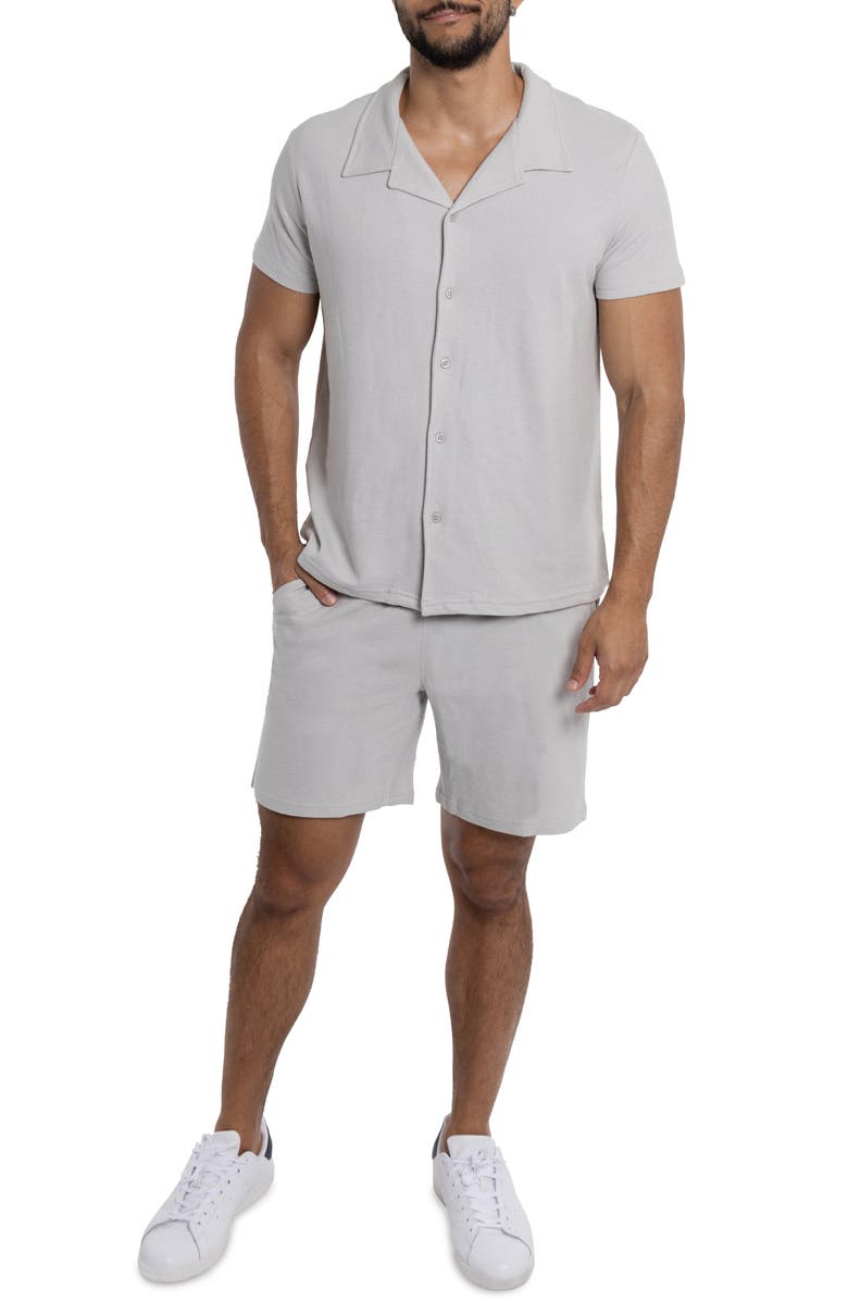 Spring + Mercer Relaxed Drawstring Shorts, Alternate, color, Gray