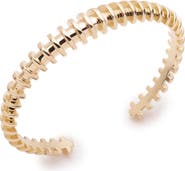 eddieBorgo Discus 12k Gold Plated Cuff Bracelet