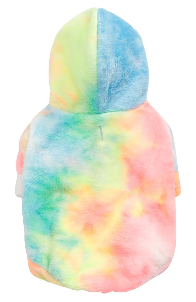 Little Beast Tie Dye Fleece Pet Hoodie, Alternate, color,