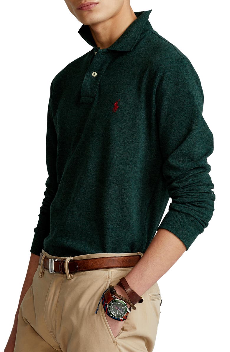 Polo Ralph Lauren Cotton Piqué Long Sleeve Polo, Main, color, 