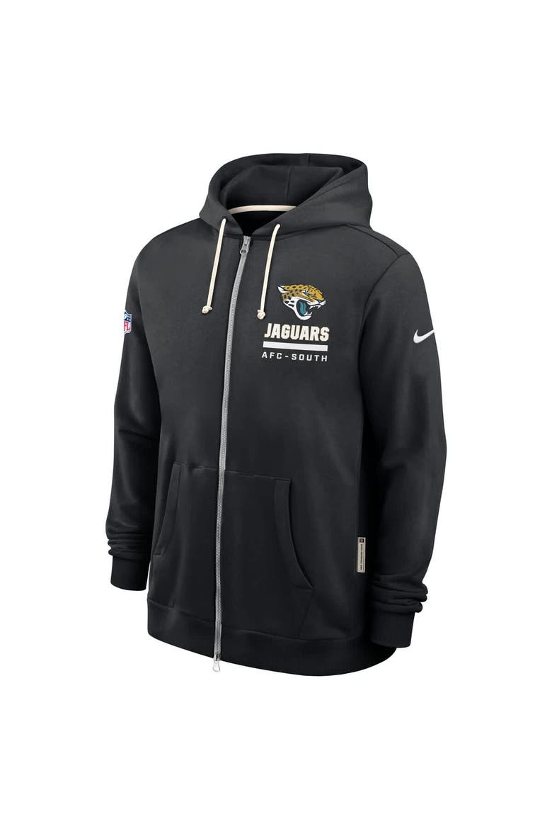 Men's Nike Black Jacksonville Jaguars Sideline Standard Issue Utility Player Dri-FIT Full-Zip Hoodie, Alternate, color, Black